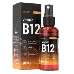 B12 Liquid Spray Drops for Energy and Nerve Function Support Brain Memory Mood Immune System with B12 Sublingual Vitamins 2 Fl Oz