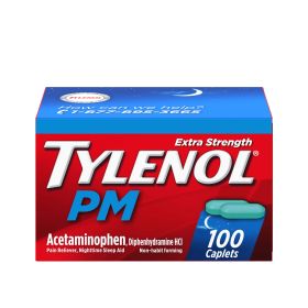 Tylenol PM Extra Strength Pain Reliever & Sleep Aid Caplets;  100 ct (Brand: Tylenol)